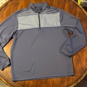 Bolle Men's Blue and Gray Quarter-Zip Sweatshirt